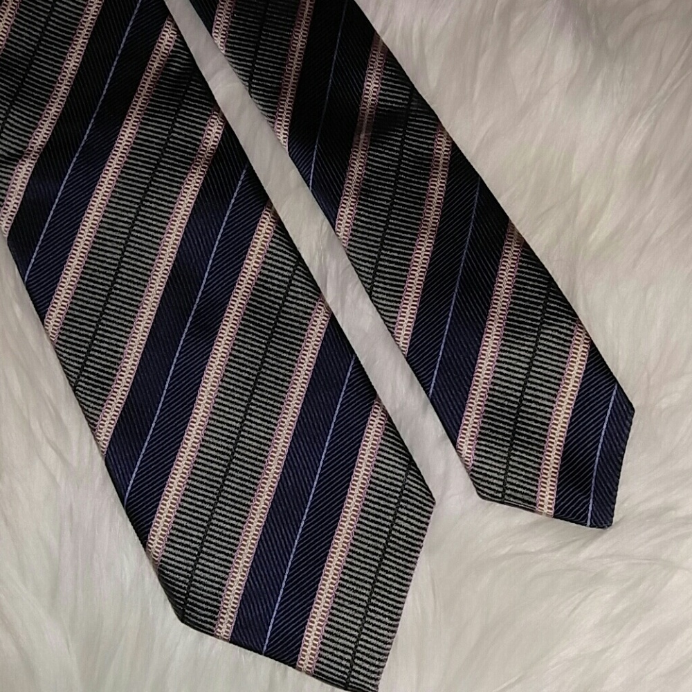 JZ RICHARDS Boulder Stripe Silk Tie 58"